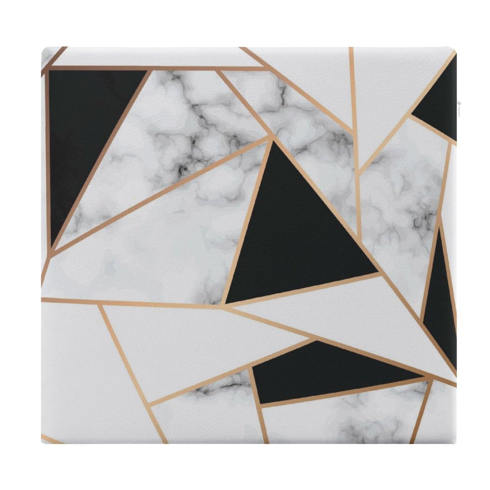 JZemdybill Chair Pad, Black Marble Texture Seat Pad, Square Chair Cushion for Yoga Living Room Balcony