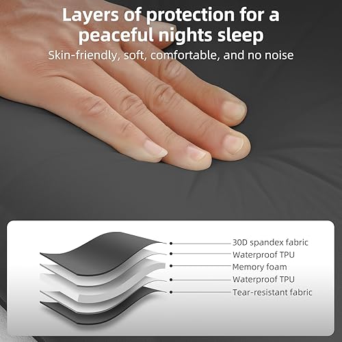 Miniatura 4 de Almohadilla de dormir autoinflable completa, bomba eléctrica integrada, colchón de aire y espuma viscoelástica de 3.14 pulgadas de grosor, tapete de