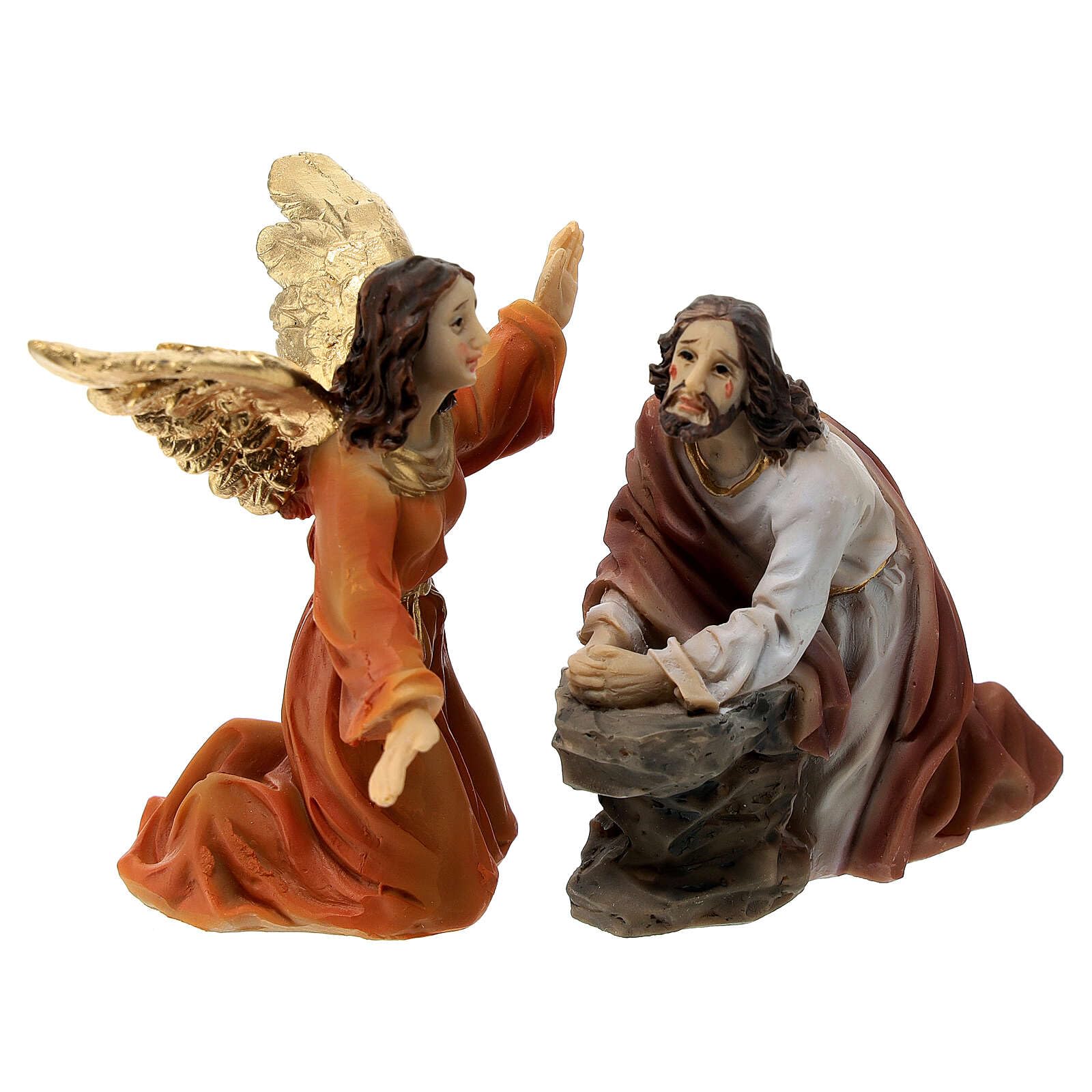 Holyart Presepe Pasquale: Agonia Gesù orto degli ulivi statue 9 cm