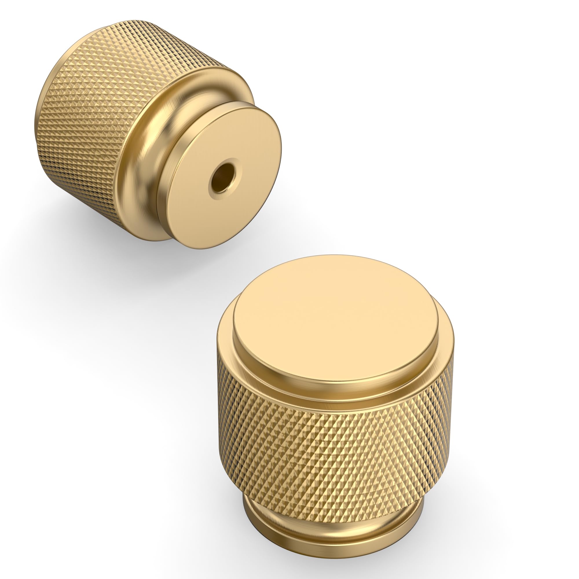 Boutons de placard moletés haut de gamme Amerdeco poignée finition bronze champagne chic