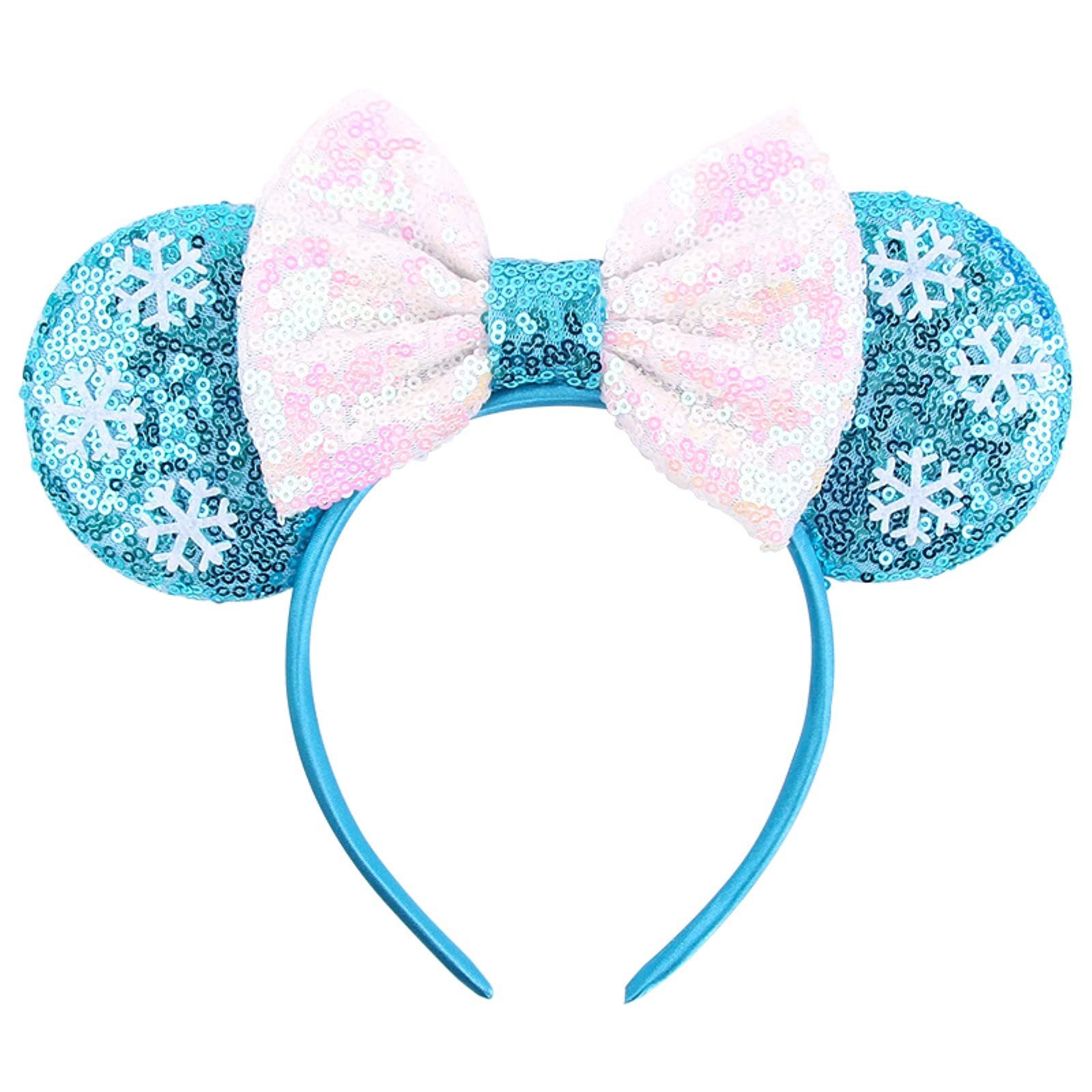 Yunmoxiao Mouse Ear Cosplay Party Hairband,Shiny Bows Mouse Ears for Kids Girls Women Princess Party Decorations Cosplay