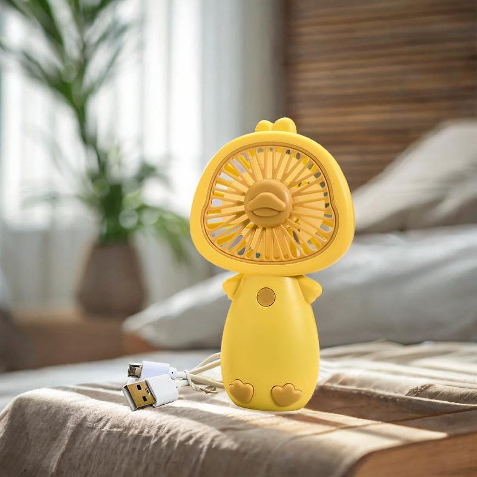 Mini Ventilatore Portatile USB, Silenzioso, con Tre Velocità, Compatto, in Materiale PP, Ideale per, 6 pezzi