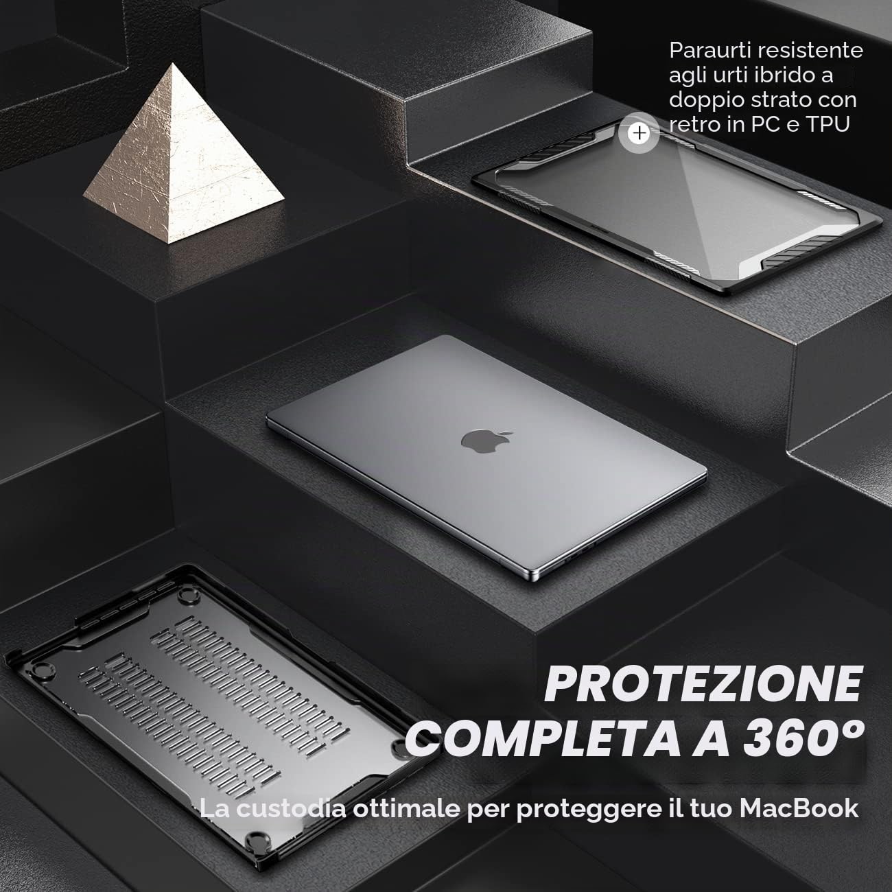 SUPCASE Cover per MacBook Pro 14 pollici 2024-2021 (Unicorn Beetle), M4/M3/M2/M1 Pro/Max A3185 A3401 A3112 A2918 A2992 A2779 A2442 Custodia Rigida e Robusta per MacBook Pro 14 pollici (Nero)