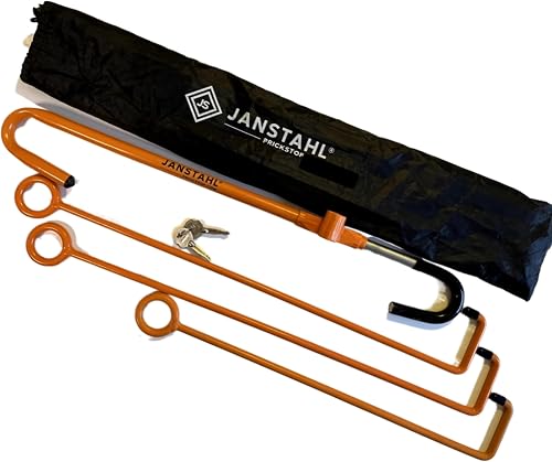 Sécurité de porte pour camping-car avec blocage du volant - Protection anti-effraction en acier pour Fiat Ducato, Jumper, Boxer, VW T5/T6, Sprinter - Envergure 150 à 180 cm avec sac - 1