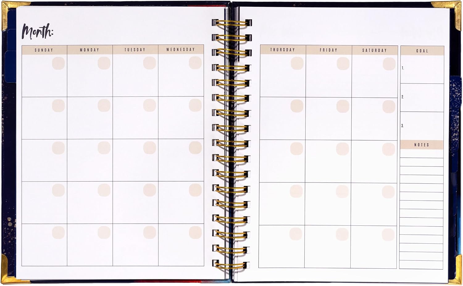 Generic Everyday Nurse Planner| Dateless Weekly and Monthly Calendars, 7x9, Blue