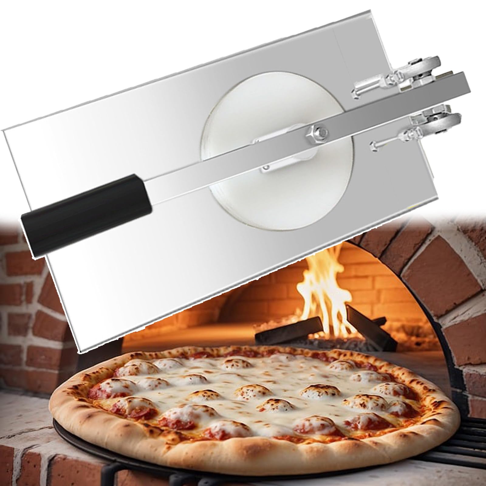 Utensili Per Teglie Per Pizza In Acciaio Inossidabile, Pressa Per Pizza Con Braccio Di Estensione Regolabile, Attrezzature Per La Preparazione Del Cibo Domestico Per Venditori Ambulanti,20CM