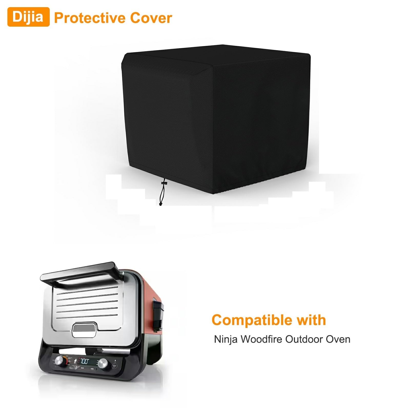 Cover Fit for Ninja Woodfire Outdoor Oven(OO101), Protective Cover Compatible with Woodfire Pizza Oven 420D Oxford, Dustproof Snowproof - Image 2