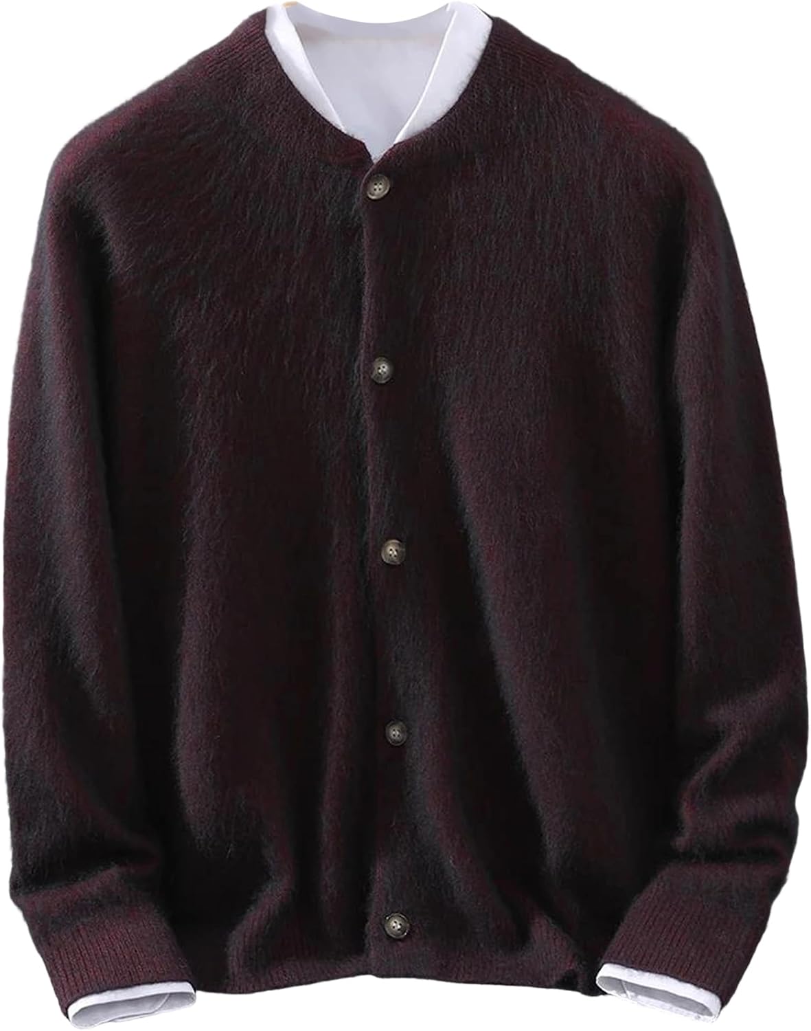 Suwequest Men’S Cardigan Sweater Mock Neck Long Sleeve Warm Knit Autumn Winter Business Casual Outerwear
