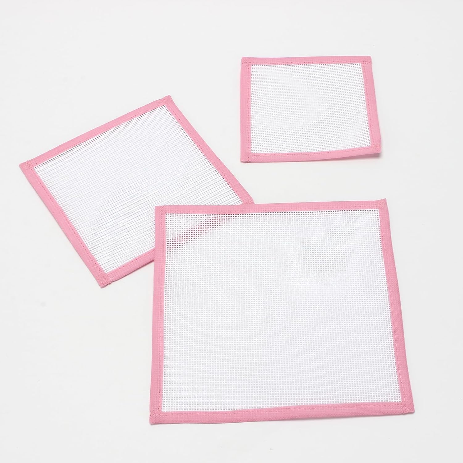 3 Pcs Blank Bound Needlepoint Canvas, Blank Canvas Set, Stitch Mono Blank Fabric with Pre-Cut Bound Edges, DIY Unprinted Canvas for Cross Stitch, Needlepoint Projects, Art Decoration (18CT)