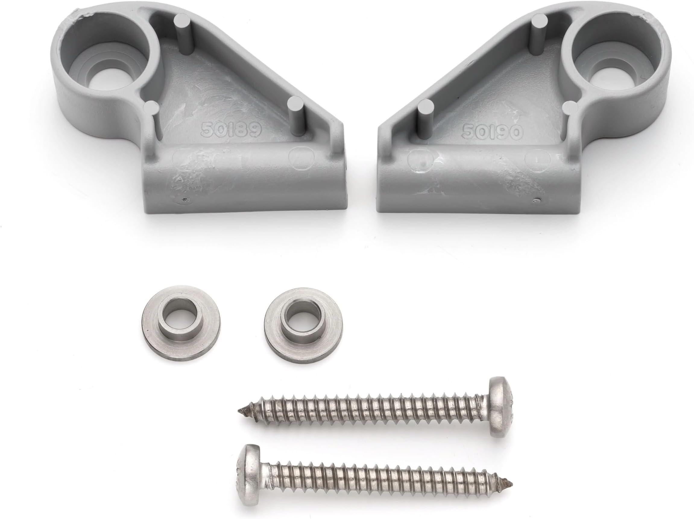 Coram Premier and Optima Shower Door Guides Set of 2 - SP11 Grey Metal Insert and Screw Replacement Parts for Left and Right Sides