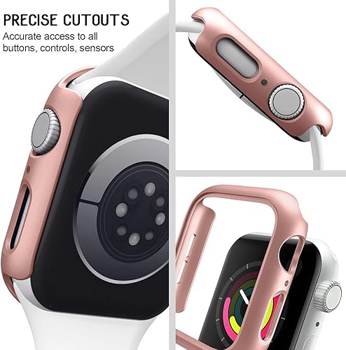 Miniatura 3 de Paquete de 4 fundas rígidas de policarbonato compatibles con Apple Watch Series 9 (2023) Series 8 Series 7 de 1.772 pulgadas sin protector de