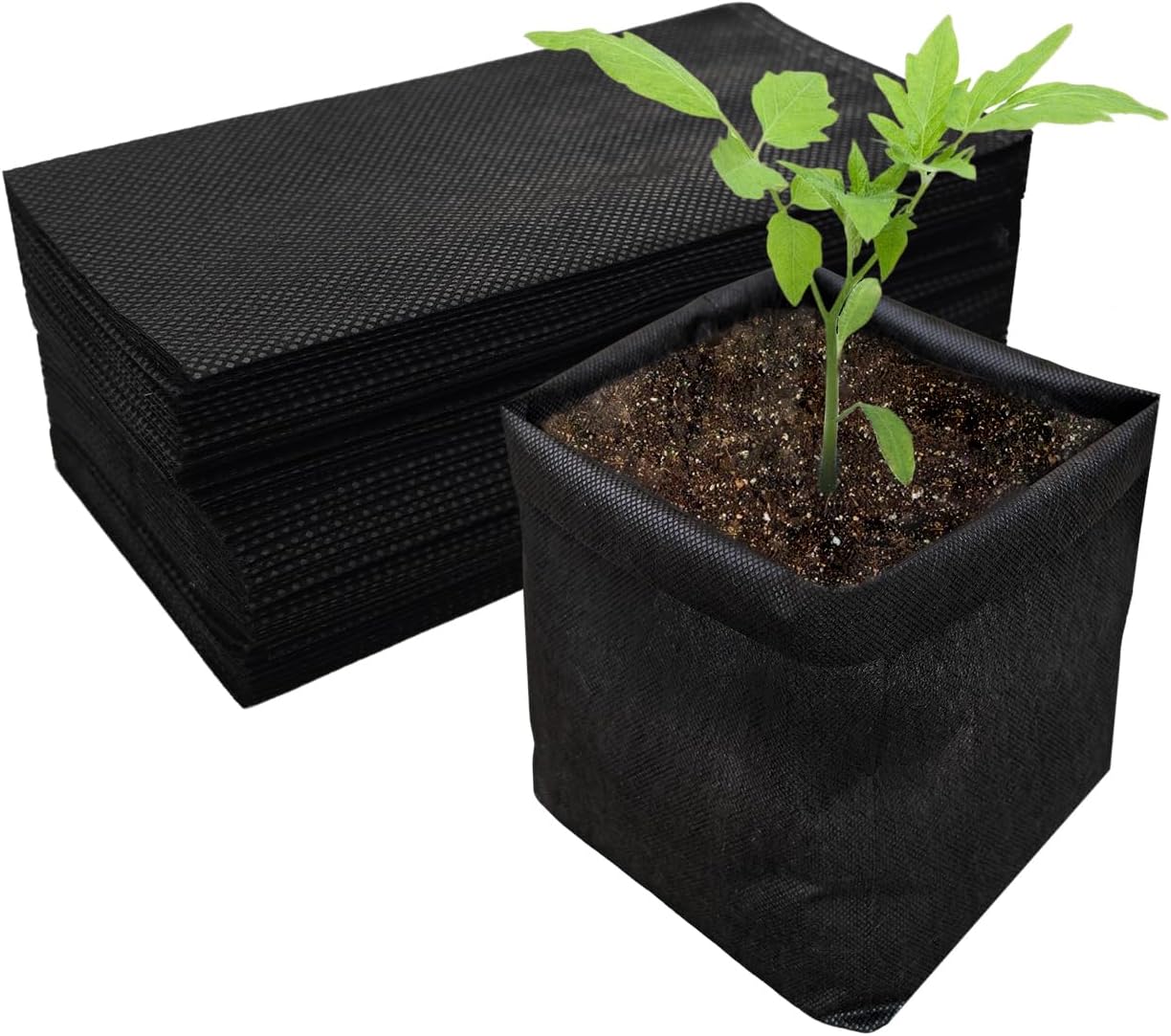 Belit 1.5 Gallon Plant Nursery Bags, 50 Pcs Non-Woven Grow Bags for Vegetable, Flower, Starting saplings
