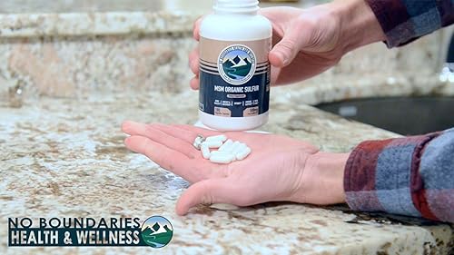 Miniatura 7 de No Boundaries Health and Wellness MSM Organic Sulfur Kit de polvo y cápsula suplementos de azufre premium para una salud y bienestar óptimos.