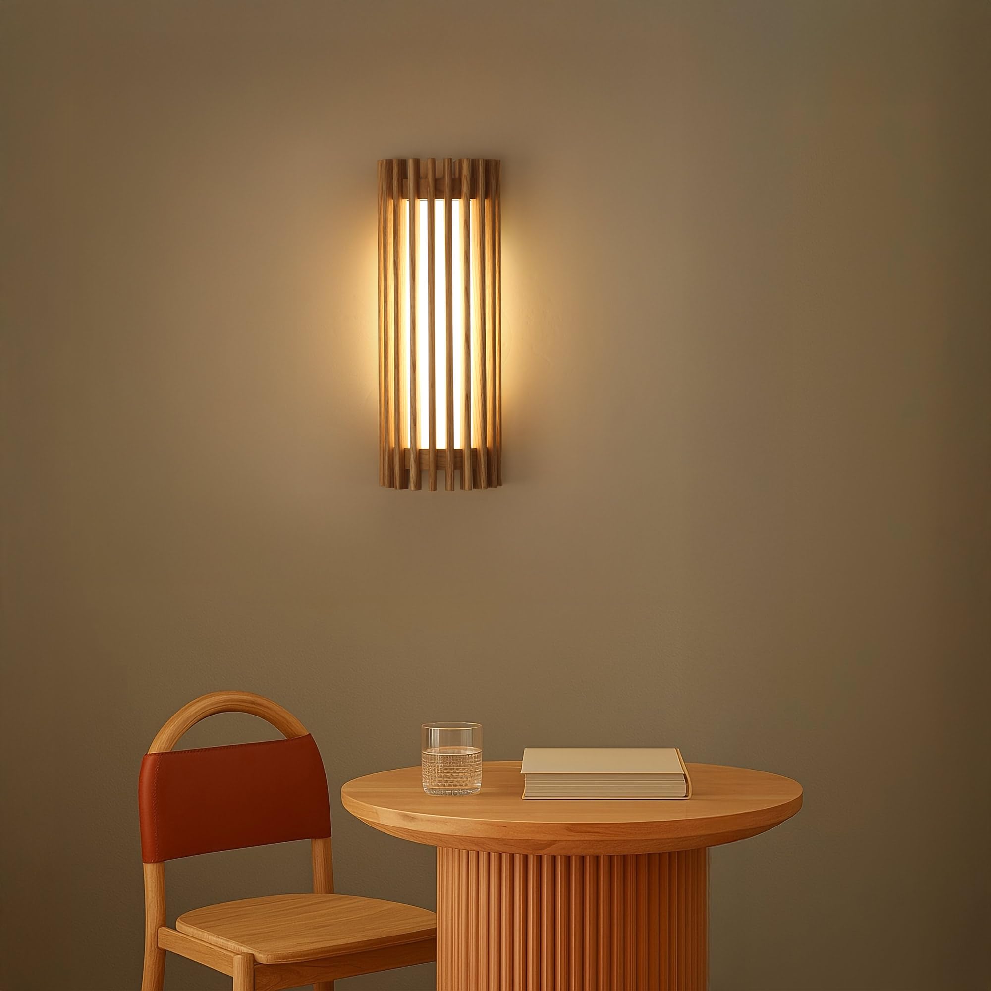 Wandlampe Grid, Moderne Boho Wabi-Sabi Wandbeleuchtung, Milchweißes Glas, 12W LED 3000K-6000K, Energieeffiziente Wandleuchte für Schlafzimmer, Wohnzimmer, Flur
