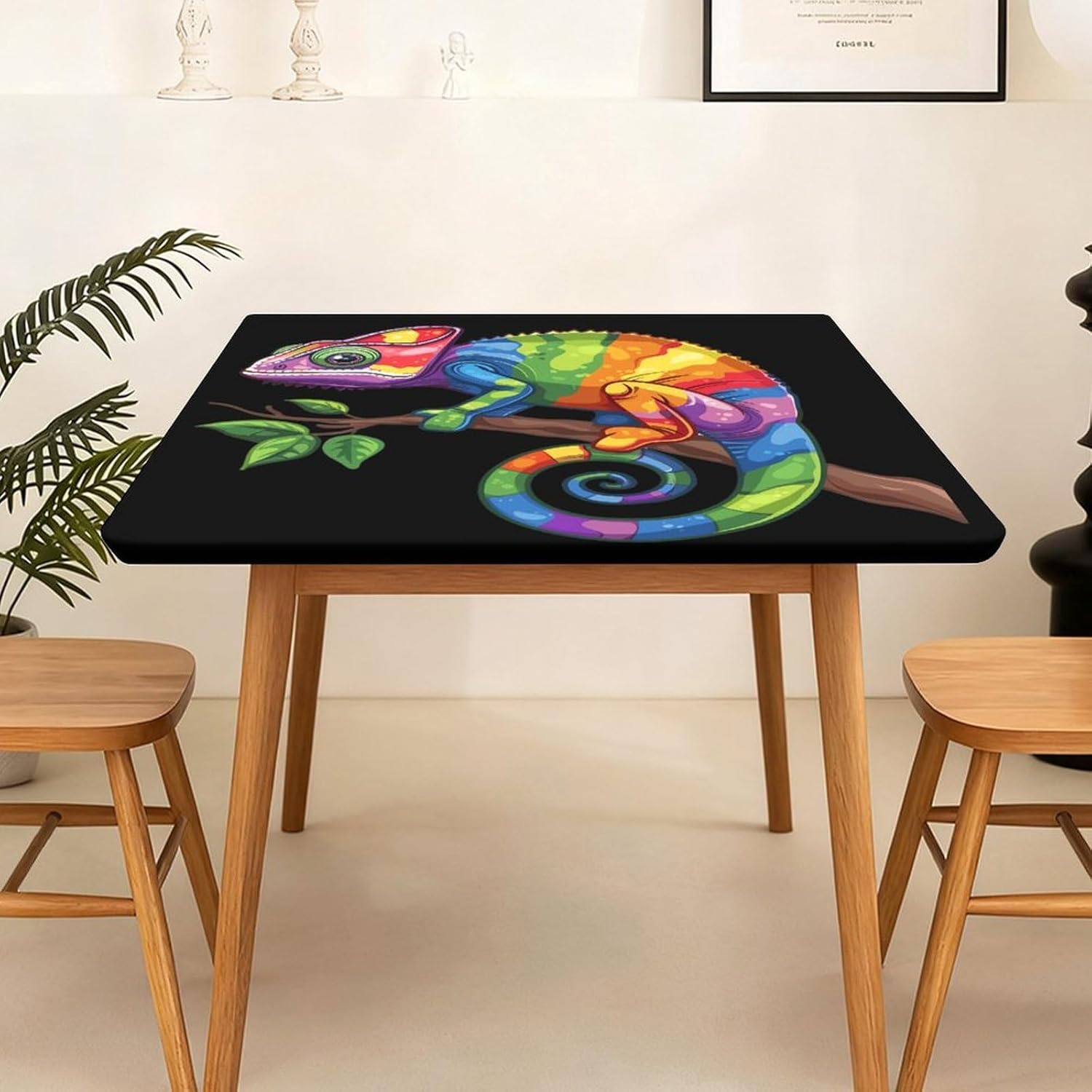 Chameleon Funny Square Tablecloth Print Table Cloths Table Cover Wedding Party Holiday Decor