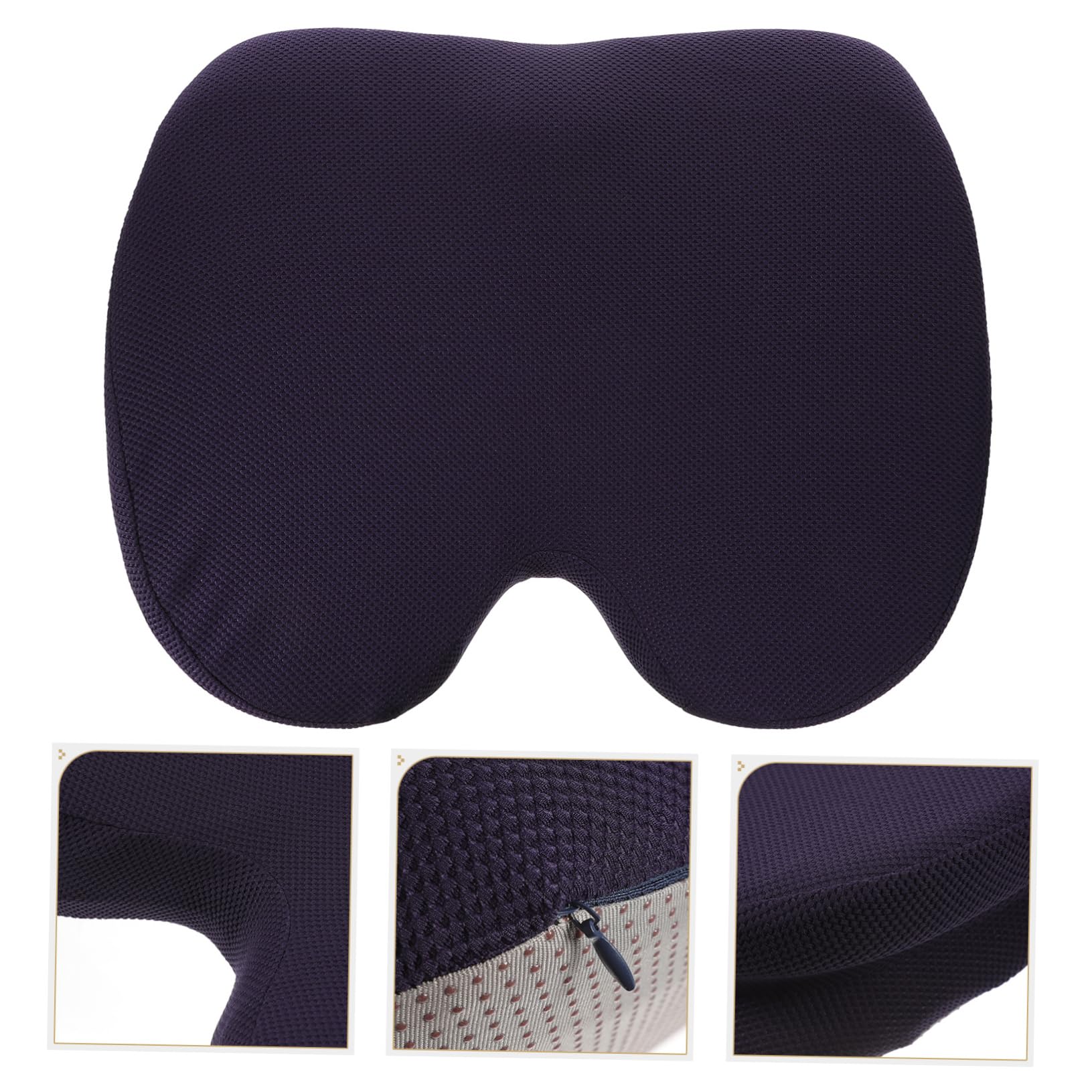 Coussin Bleu à Soulagement en Mousse Mémoire de Forme Confort, Soutien, du Coccyx et Voiture et Fauteuil Roulant