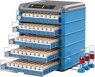 Automatic Egg Incubator, Digital Hatching Eggs with Fully Automatic Turner, Poultry Hatching Machine with Humidity Control, for Hatching Chicken Duck Quail Bird Eggs,300Eggs