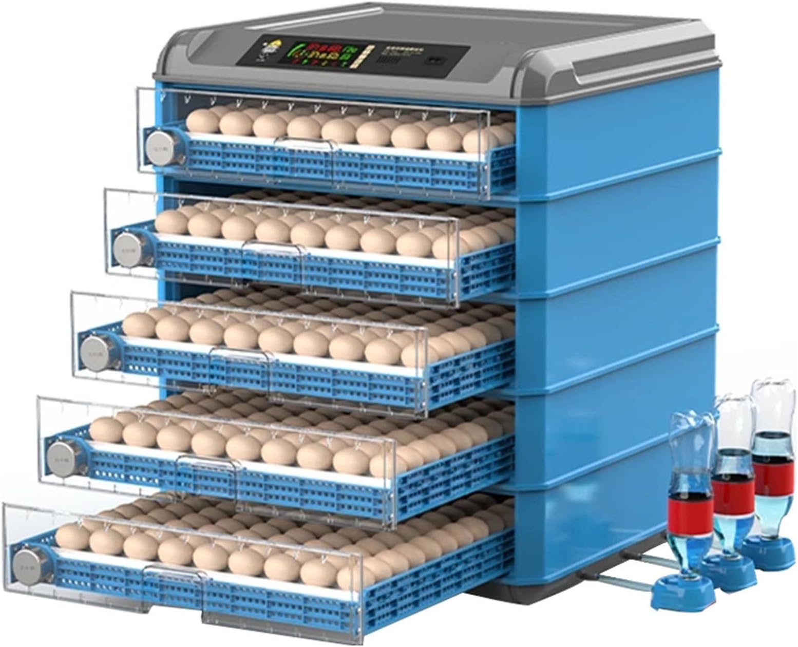 Automatic Egg Incubator, Digital Hatching Eggs with Fully Automatic Turner, Poultry Hatching Machine with Humidity Control, for Hatching Chicken Duck Quail Bird Eggs,300Eggs