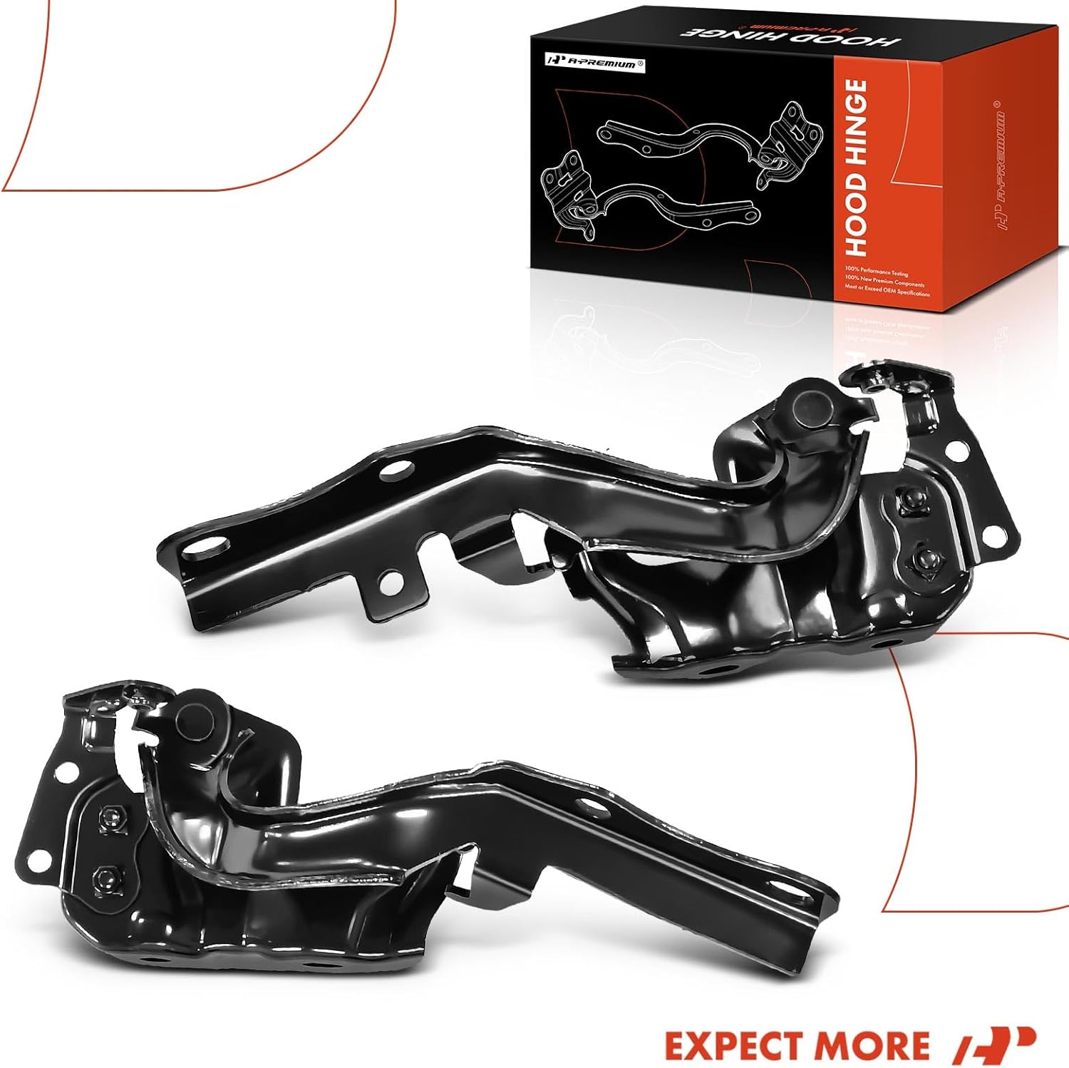 A-Premium Driver and Passenger Hood Hinges Compatible with Lexus GX460 2010-2021 Sport Utility, Set of 2 Front Left and Right Side Hood Hinges, Replace# 5342060070, 5341060080
