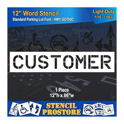 Miniatura 5 de Plantillas para marcar pavimentos  12 pulgadas plantilla de cliente  12 pulgadas x 86 pulgadas