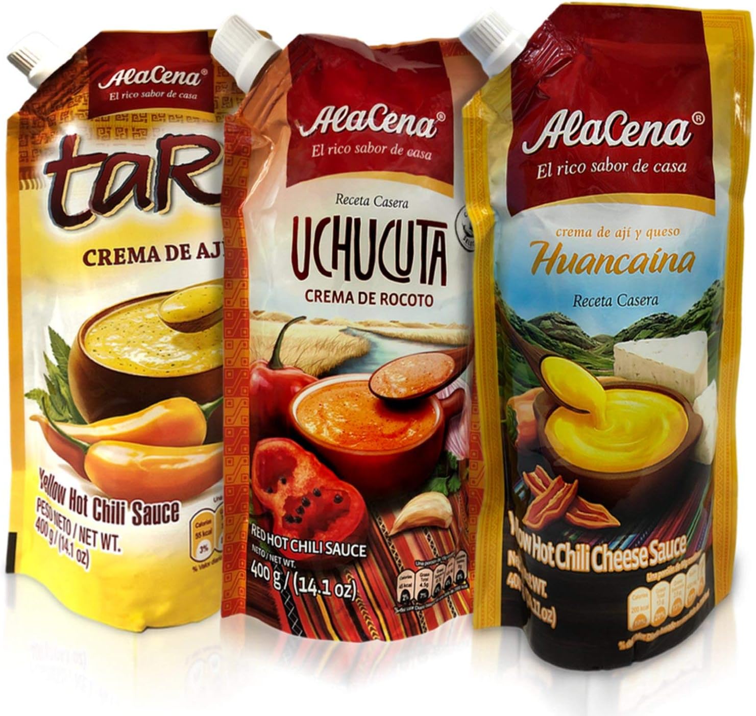 Alacena Crema Huancaina, Crema de Ajií Tari y Crema de Rocoto Uchucuta Combo