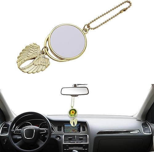 1 colgante para llave de automóvil, adorno de alas de ángel, cadena decorativa personalizada, para la mayoría de los modelos de automóvil (plateado)