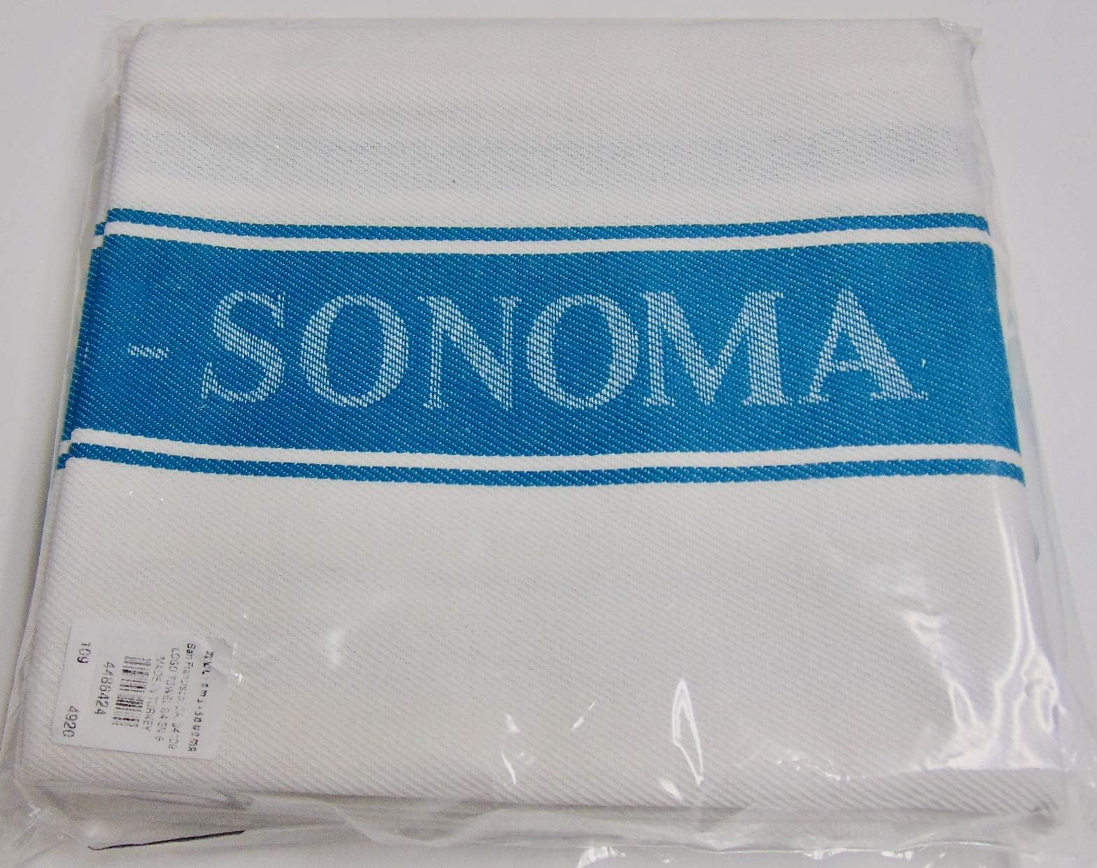 Williams Sonoma Kitchen Towels Set of 4 Stripe Logo (Aqua)