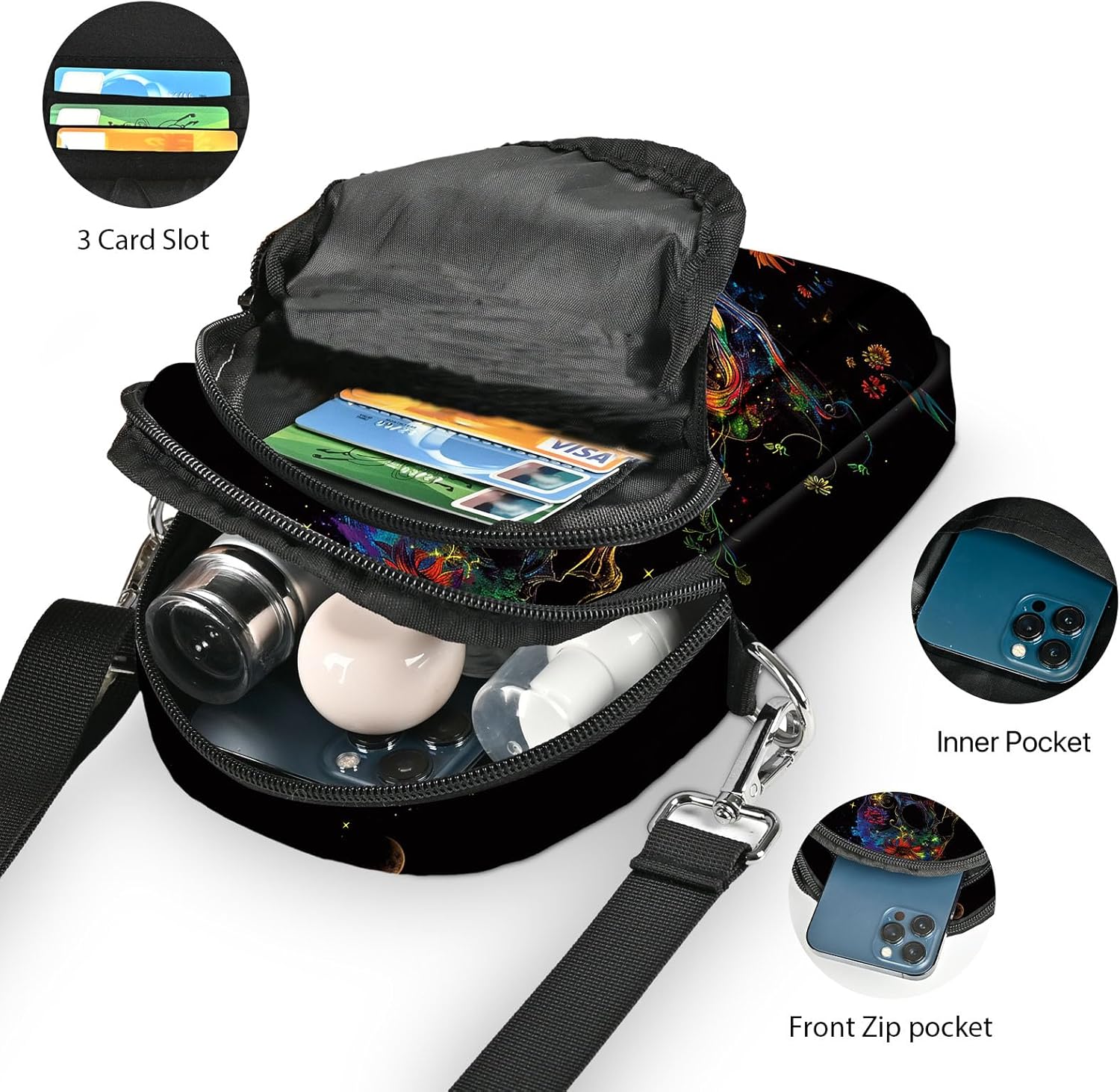 Small Crossbody Bag for Women Cell Phone Purse with Adjustable Strap Shoulder Purse Travel Wallet Bag - Image 6