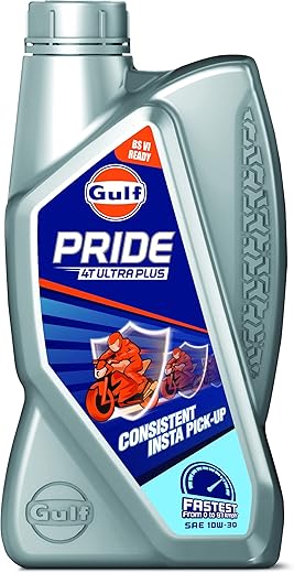 GULF Pride 4T Ultra Plus 10W-30 For All Leading 2 Wheeler Brands (900 ml)