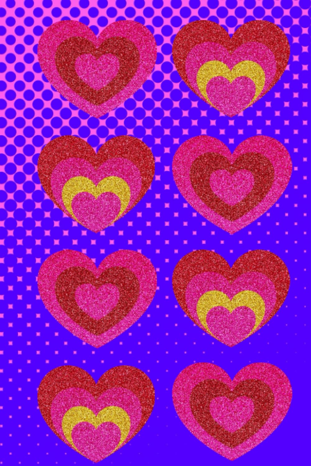 Popart Hearts Notebook