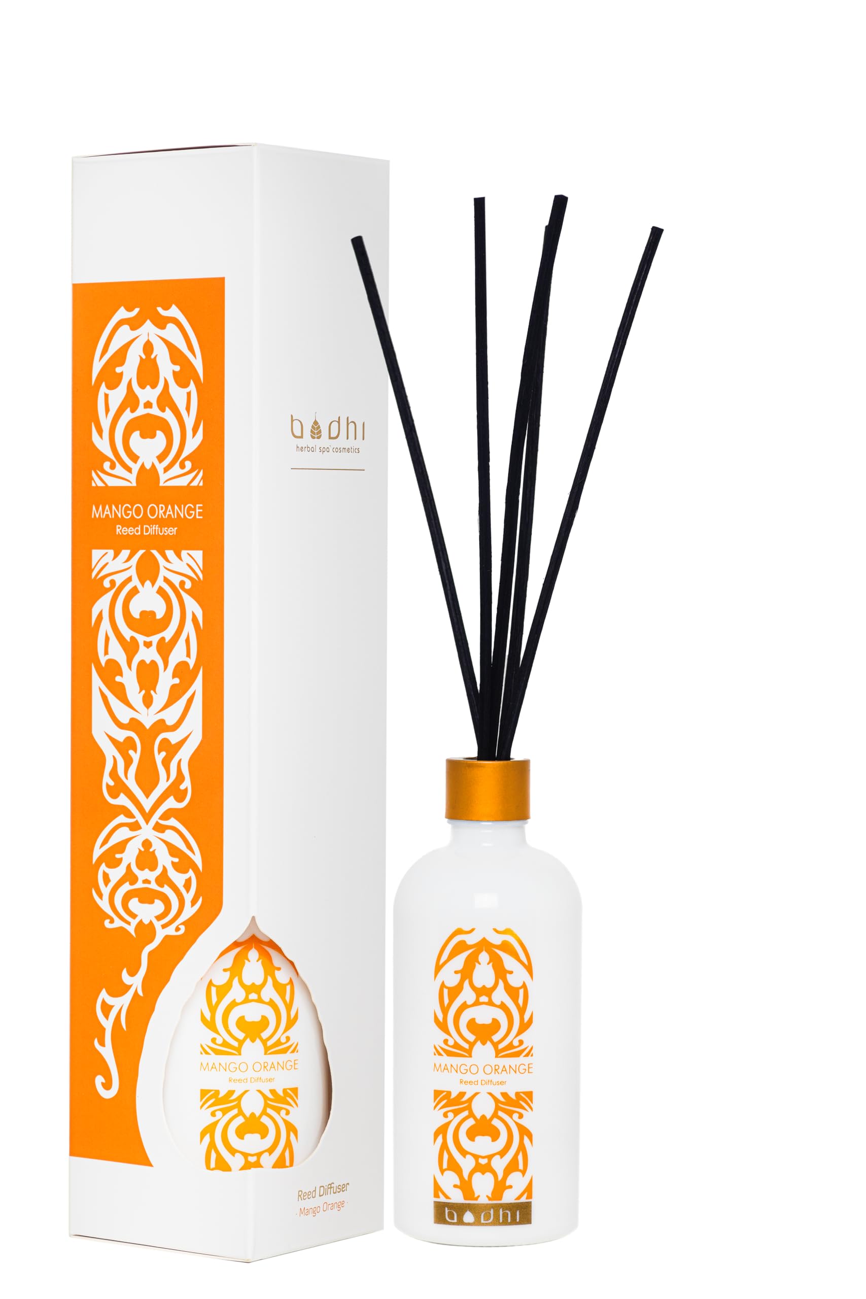 Bodhi® Reed dyfuzor mango pomarańczowy – pałeczki zapachowe do świeżego zapachu pomieszczeń/zapach premium do pomieszczeń bez alkoholu