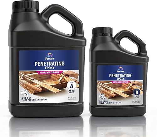 SENVEN High Performance Clear Marine Epoxy Resin, 26oz Epoxy Wood Sealer
