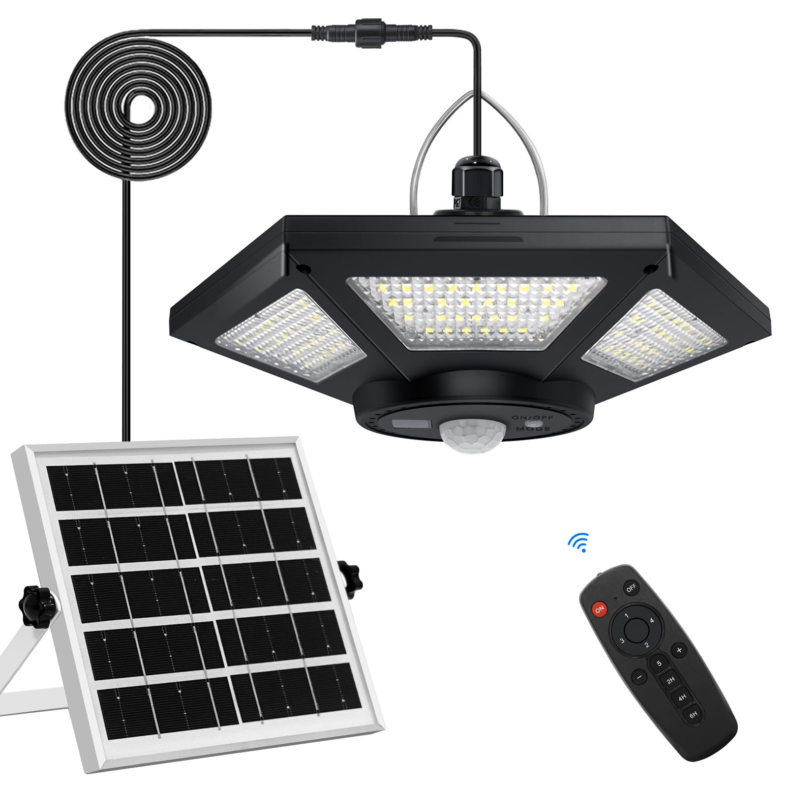 Diagram illustrating the 5 lighting modes with motion sensing
