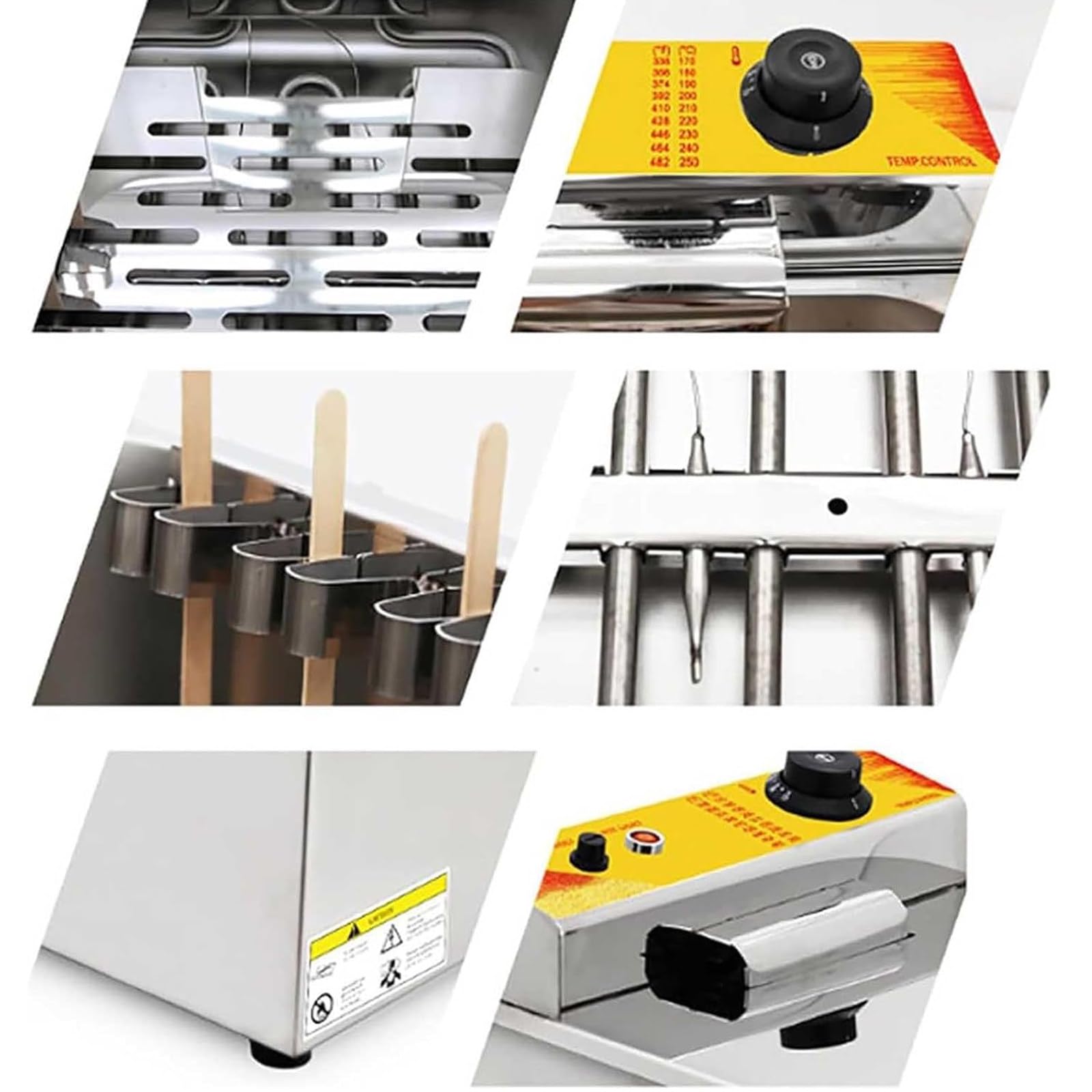 1900 W Frittiermaschine FüR Snackbar, Kommerzielle KäSe-Hot-Dog-Sticks-Fritteuse, KapazitäT: 12 L/Mit Ein-Knopf-Schalter, FüR Hot-Dog-Liebhaber