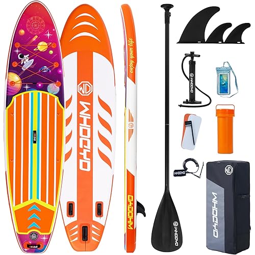 Inflatable Stand Up Paddle Board 11' × 33" × 6", Yoga Board with Durable SUP Accessories for Adults & Youth, Versatile Paddle Board