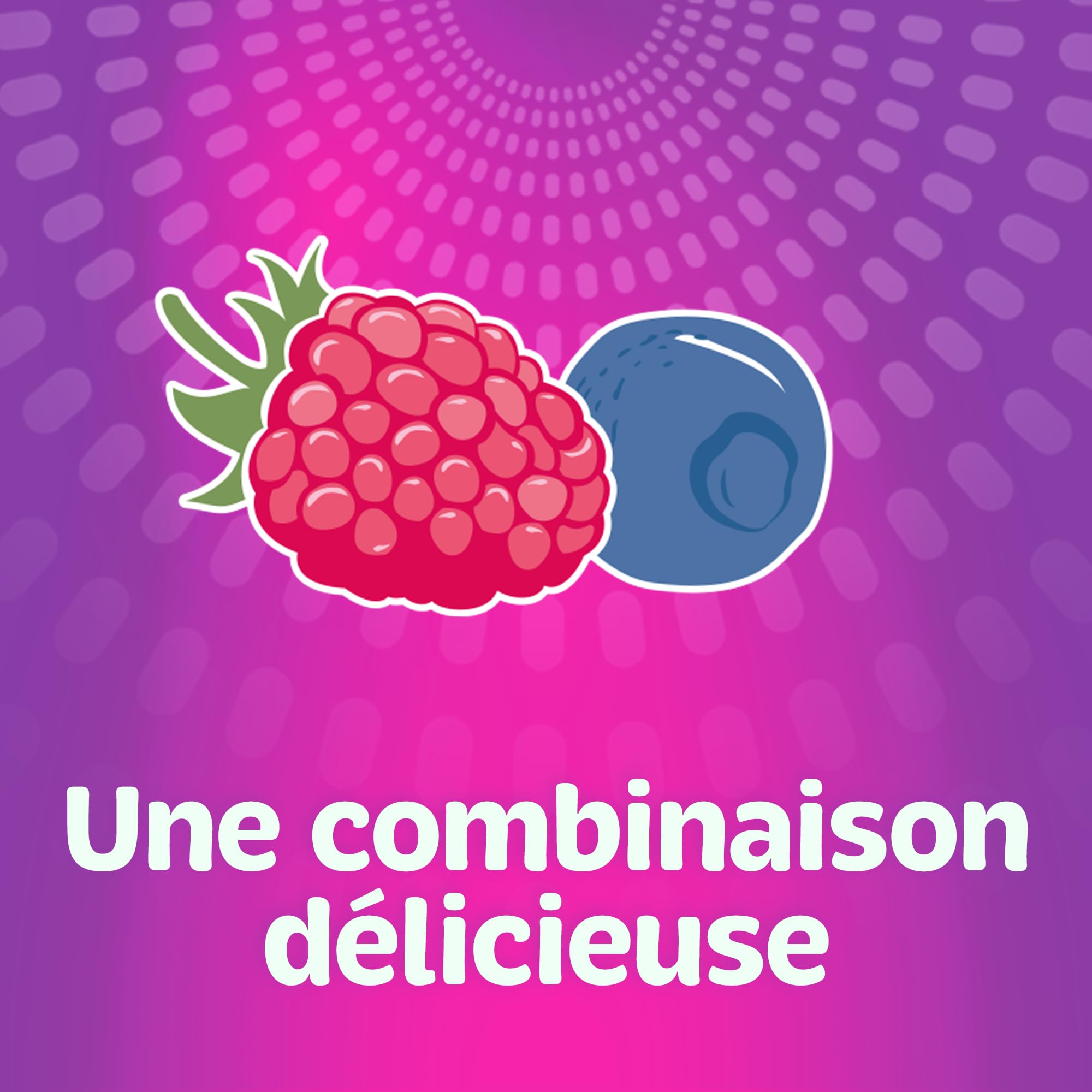 TicTac Goûts Framboise et Myrtille - Bonbons sucrés aux fruits - Format de Poche - 24 boites x 18g
