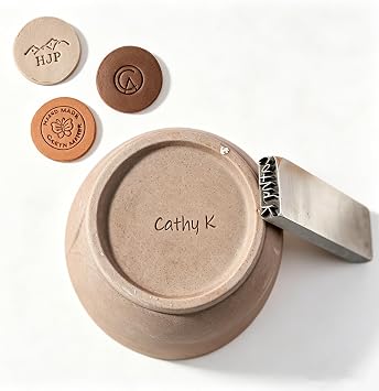 Custom Tiny Metal Pottery Stamp, Signature Clay Makers Mark