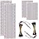 BOJACK 3 Values 130 Pcs Solderless Breadboard 4 Pcs 830 Tie Points & 400 Tie Points & 126 Pcs Flexible Breadboard Jumper Wire