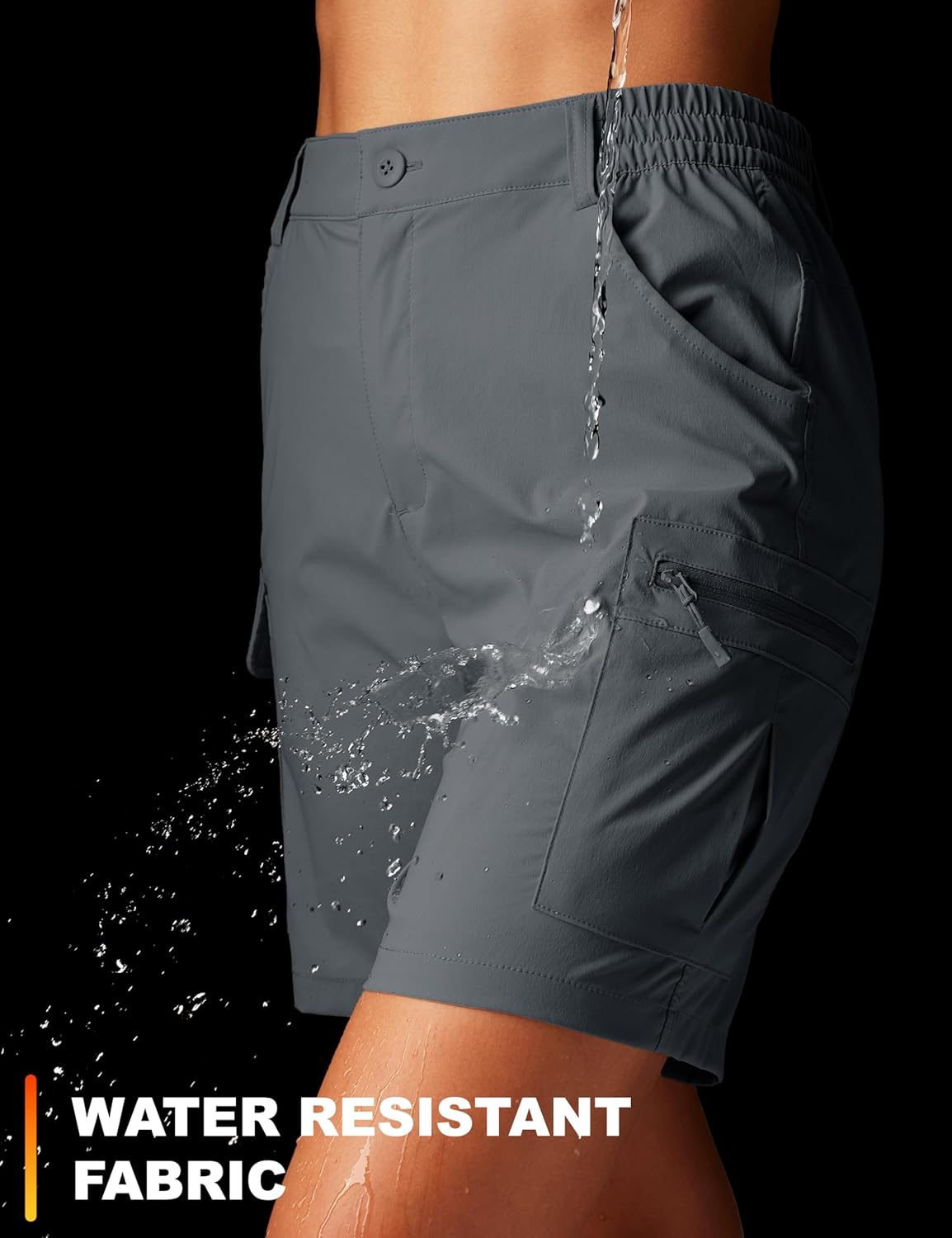 MAGCOMSEN Women's 7" Hiking Cargo Shorts Quick Dry with 5 Pockets Lightweight Water Resistant Golf Casual Summer Travel