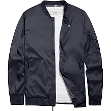 Little Donkey Andy Mens Lightweight Bomber Jacket Causal Fashion Flight Windbreaker Fall Spring Outdoor Coat