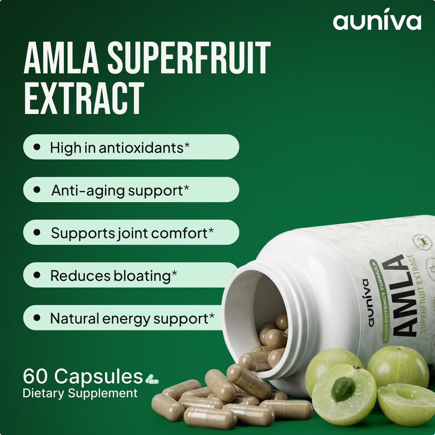 Amla Superfruit Extract 1000mg – Supports Weight Management, Healthy Digestion & Metabolism – Promotes Radiant Skin, Hair Strength & Anti-Aging – 60 Capsules (3-Pack) — Amazon image 2