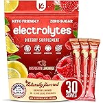 Keppi Electrolytes Powder Packets - Raspberry Lemonade 30 Servings - No Sugar Hydration Supplement with Potassium, Magnesium, Sodium - Keto, Vegan, Fasting-Friendly, Zero Calorie Hydration Packets