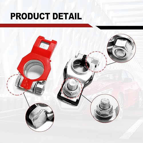Miniatura 3 de Conectores de terminal de batería, compatibles con Nissan, Altima, Maxima, Rouge, Sentra, Murano, 243407F000/24340-7F000 y 243407F001, conjuntos de