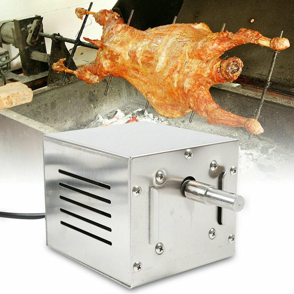 Motore per barbecue per spiedino, barbecue, girarrosto in acciaio inox, motore elettrico per girarrosti, spiedini, shish kebab