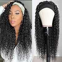 Vista 15 de Smoothair Peluca de cabello humano rizado con diadema para mujeres negras, pelucas de cabello humano sin pegamento de 18 pulgadas sin encaje