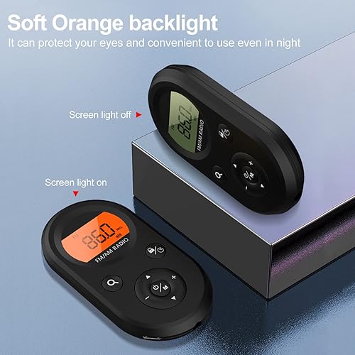 Miniatura 4 de Radio portátil AM FM, radio de bolsillo personal recargable con la mejor recepción, batería de larga duración, auriculares estéreo, pequeñas radios