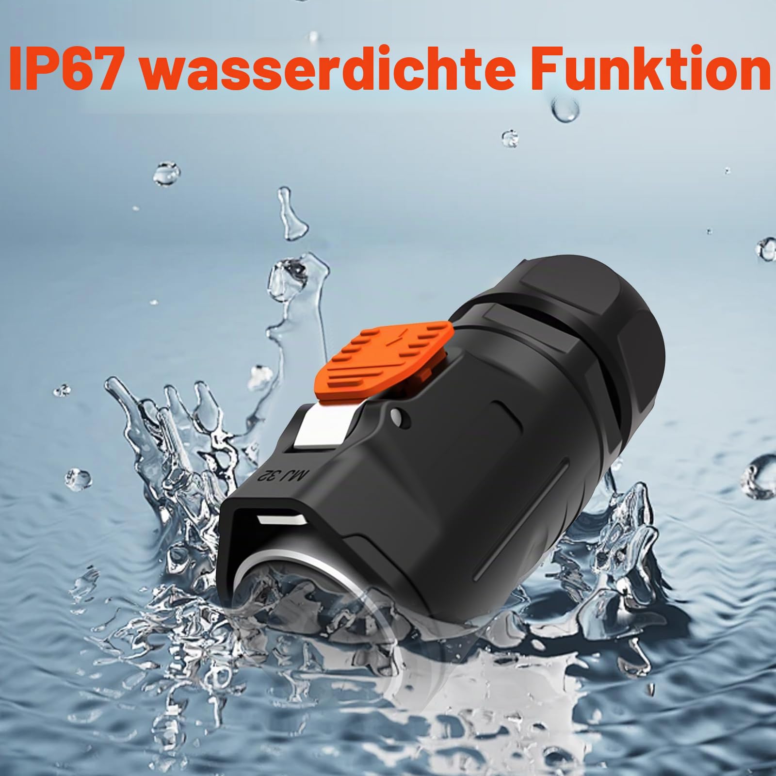 Trolling Motor Stecker Buchsen-Set, 2 Zinken Marine Stecker und Buchse IP67 Wasserdicht 12/24/36/48V Trolling Motor Stromanschluss für Marine Boot Trolling Motor