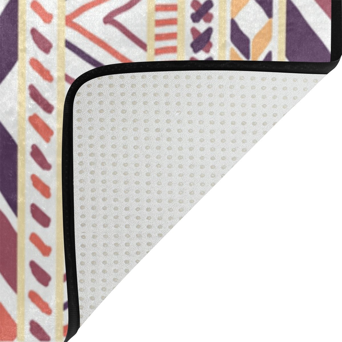 Style Ethnique Motif imprimé Grande Surface Rugs, léger, antidérapant Antistatique Hydrofuge Tapis de Sol pour Salon Chambre à Coucher, 160 x 122 cm