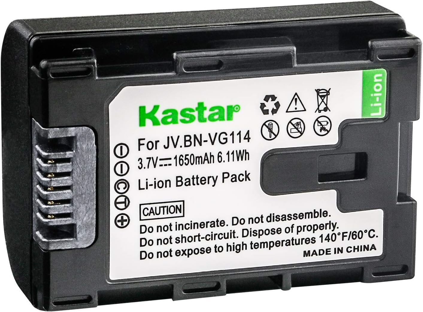 Kastar BN-VG114 Battery for JVC BN-VG107U, BN-VG108U, BN-VG114U, BN-VG121U, BN-VG138U