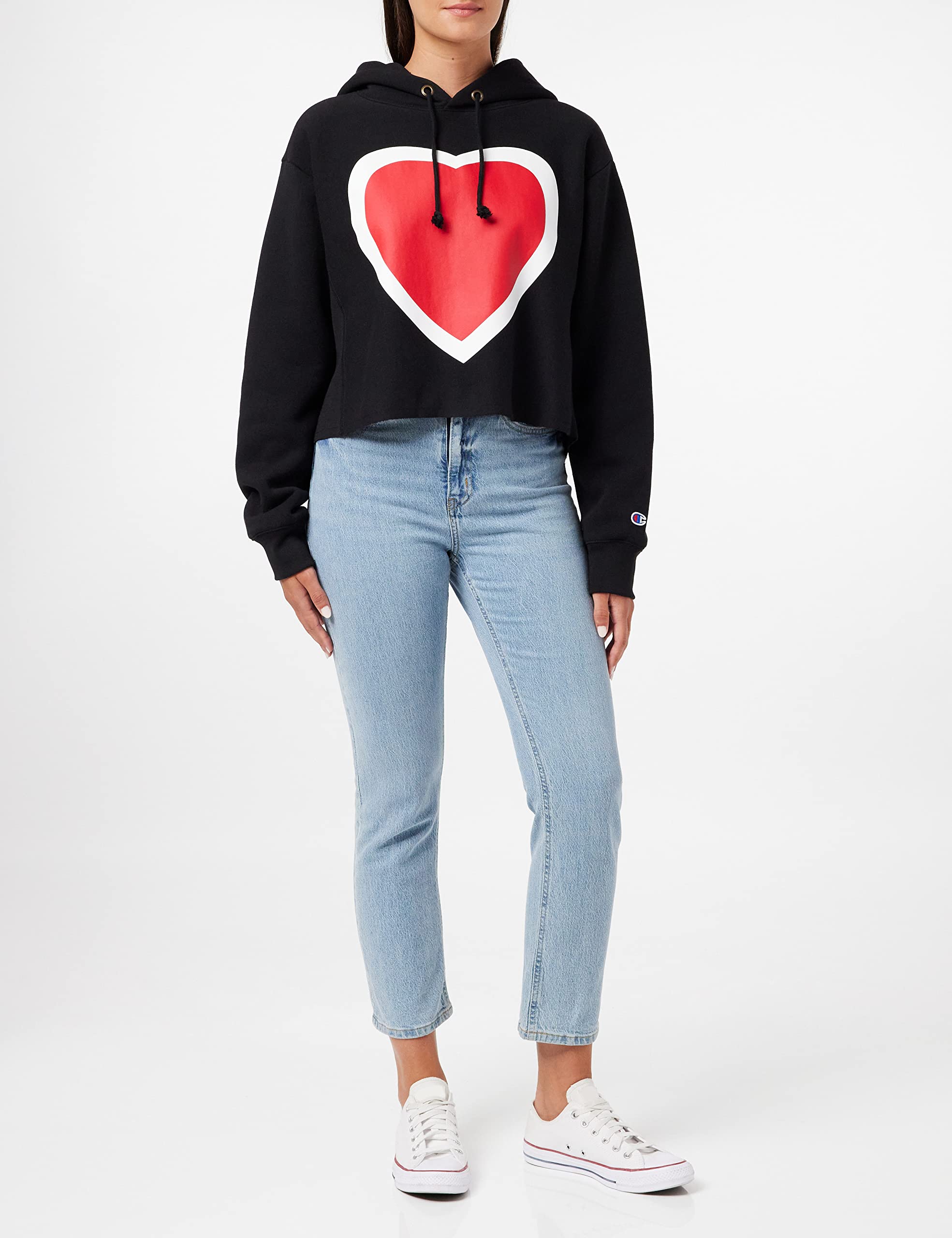 Champion Reverse Weave Cropped Cut-Off Sudadera con Capucha para Mujer